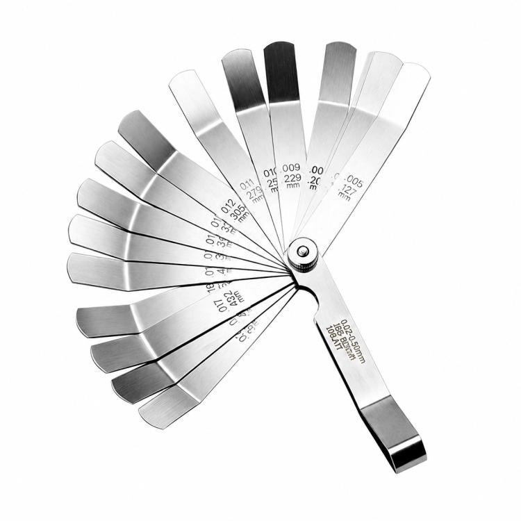 Righello di misurazione per gomiti in acciaio inossidabile 16 in 1 da 0,015-0,035 mm