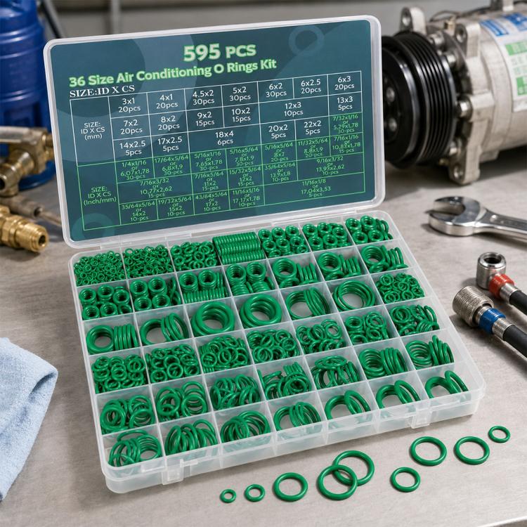 Kit attrezzi con anello gomma siliconica per climatizzatore auto