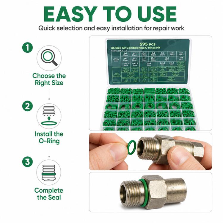 Kit attrezzi con anello gomma siliconica per climatizzatore auto