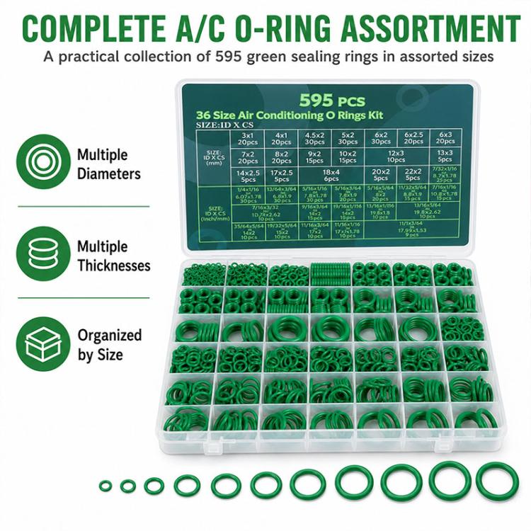Kit attrezzi con anello gomma siliconica per climatizzatore auto
