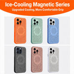 Custodia per telefono magnetica antiurto con effetto rinfrescante effetto ghiaccio., For iPhone 15 Pro, For iPhone 15, For iPhone 14, For iPhone 14 Pro