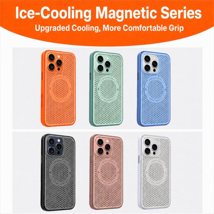 Custodia per telefono magnetica antiurto con effetto rinfrescante effetto ghiaccio., For iPhone 15 Pro, For iPhone 15, For iPhone 14, For iPhone 14 Pro