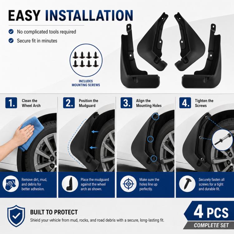 Set di 4 parafanghi per auto, For Geely LYNK & CO 10 EM-P 2025 / Z10 2024