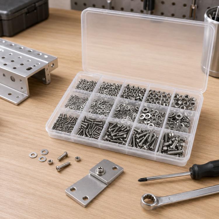 Set dadi e bulloni esagonali M2-M5 640 pezzi