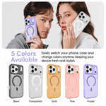 Custodia magnetica di lusso in TPU glitterato e PC per telefono., For iPhone 15 Pro Max, For iPhone 15 Pro, For iPhone 15, For iPhone 14 / 13