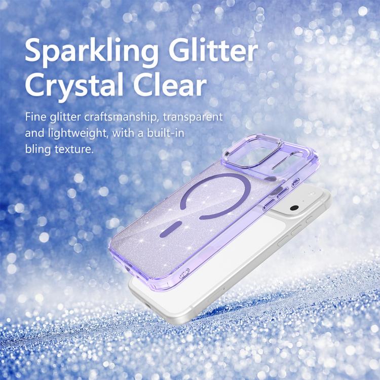Custodia magnetica di lusso in TPU glitterato e PC per telefono., For iPhone 15 Pro Max, For iPhone 15 Pro, For iPhone 15, For iPhone 14 / 13