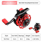 Mulinello magnetico in metallo per pesca in acqua salata