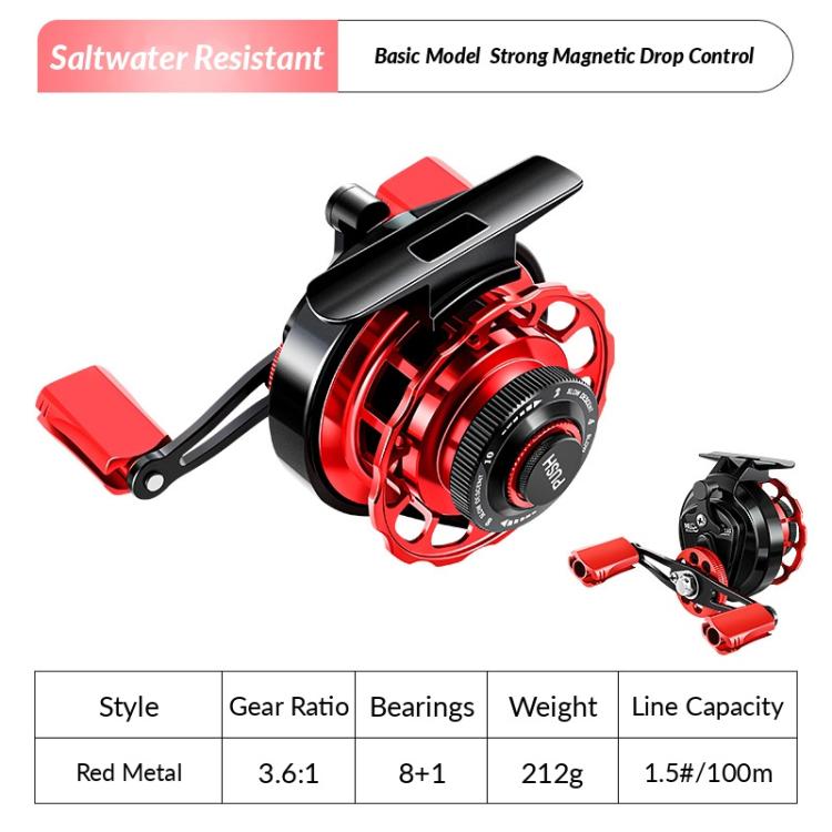 Mulinello magnetico in metallo per pesca in acqua salata