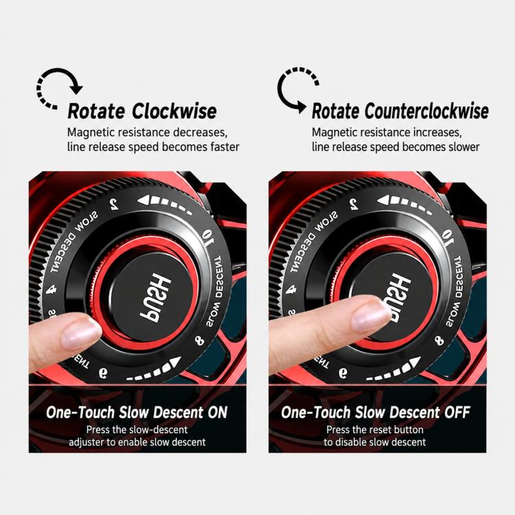 Mulinello magnetico in metallo per pesca in acqua salata
