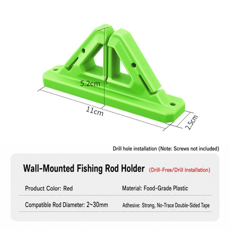 Supporto da parete in silicone per canne da pesca 2-30 mm