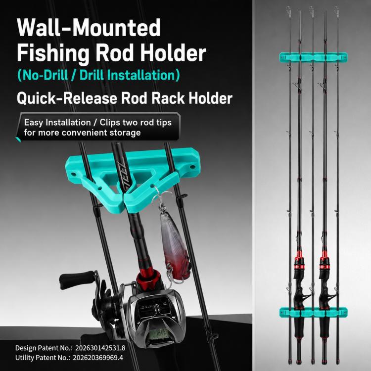 Supporto da parete in silicone per canne da pesca 2-30 mm