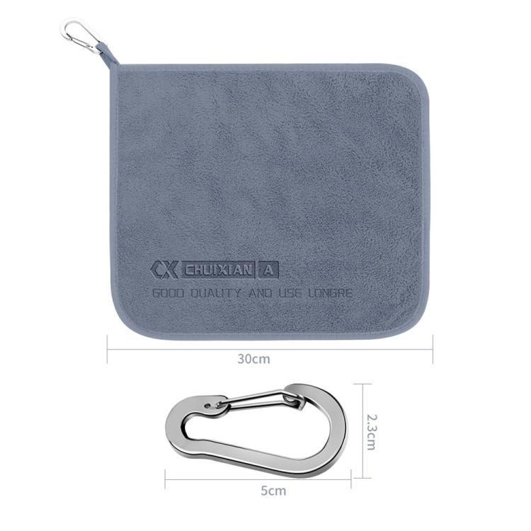Asciugamano pesca microfibra spesso con moschettone