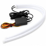 Indicatori di direzione a LED colorati per auto, luci diurne, 30cm, 45cm, 60cm, 75cm