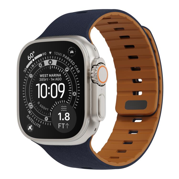 Cinturino in silicone magnetico con moschettone per Apple Watch