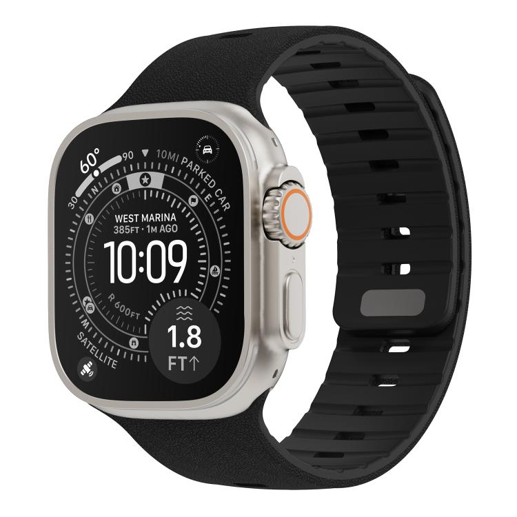 Cinturino in silicone magnetico con moschettone per Apple Watch