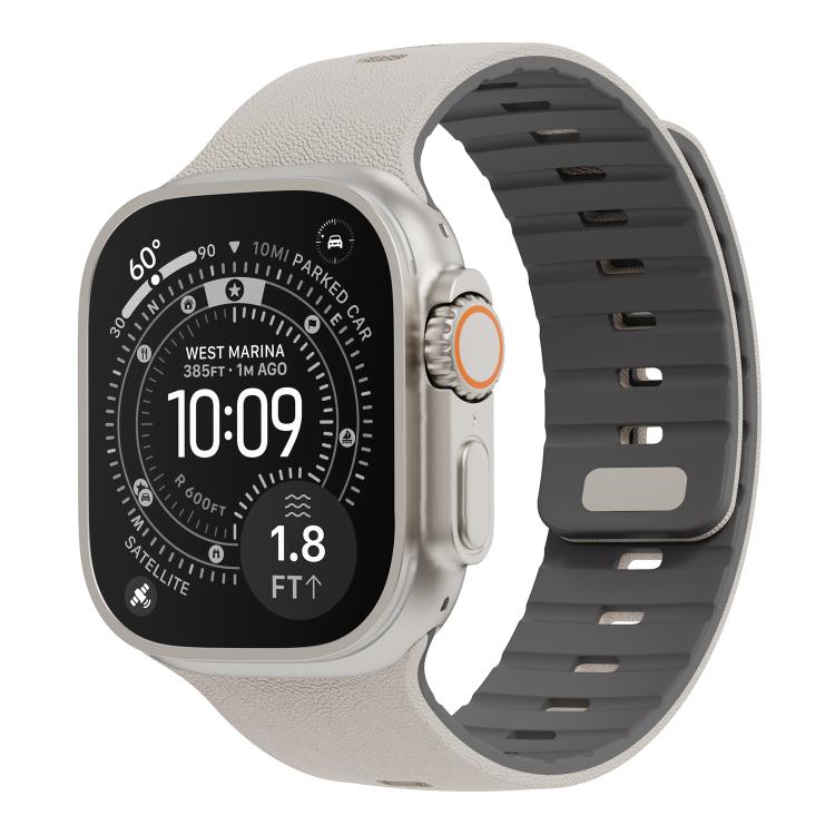 Cinturino in silicone magnetico con moschettone per Apple Watch