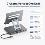Blueendless ST706 Docking Station 7 in 1 con supporto