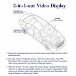 Cavo adattatore video HD 2 ingressi 1 uscita per dash camera, 2 In 1 Out Video Adapter Cable