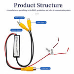 Cavo adattatore video HD 2 ingressi 1 uscita per dash camera, 2 In 1 Out Video Adapter Cable