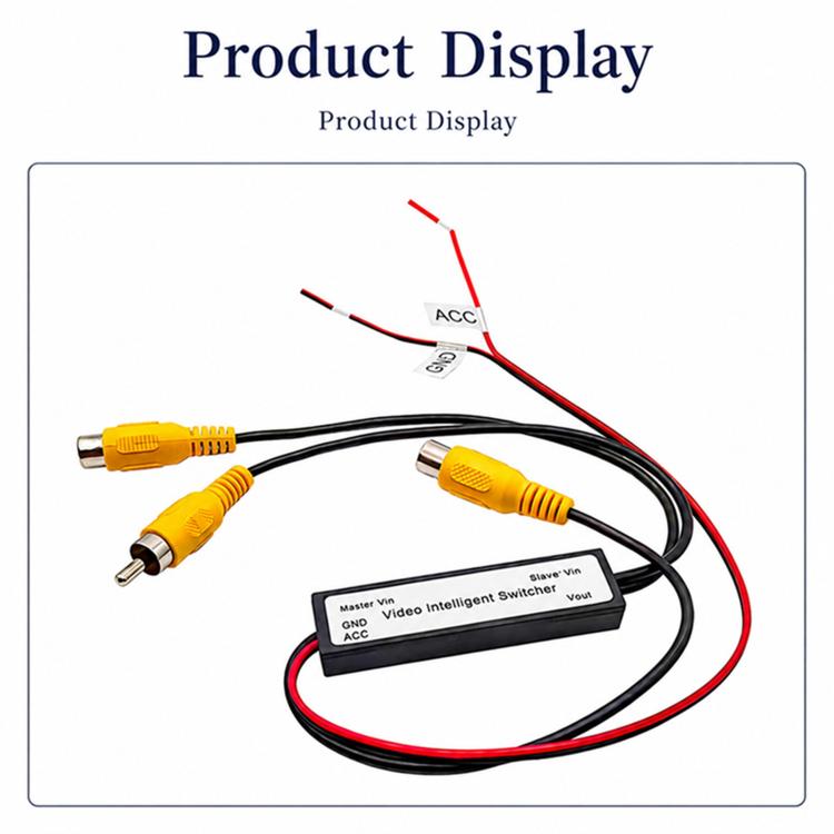 Cavo adattatore video HD 2 ingressi 1 uscita per dash camera, 2 In 1 Out Video Adapter Cable
