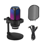 APK001 Microfono a condensatore da tavolo USB con riduzione del rumore tramite intelligenza artificiale, APK001 Desktop Microphone
