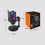 APK001 Microfono a condensatore da tavolo USB con riduzione del rumore tramite intelligenza artificiale, APK001 Desktop Microphone
