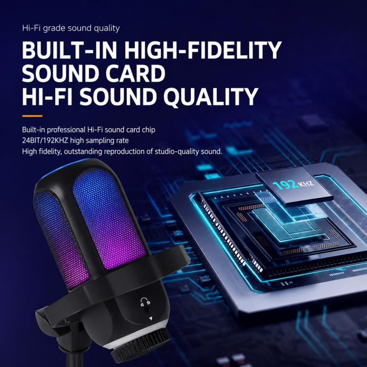 APK001 Microfono a condensatore da tavolo USB con riduzione del rumore tramite intelligenza artificiale, APK001 Desktop Microphone