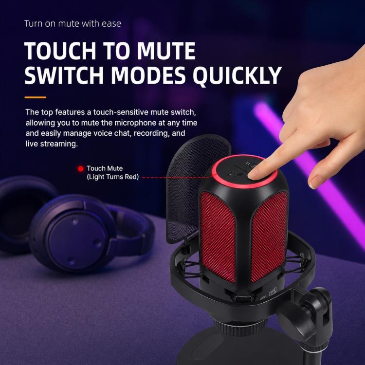 APK001 Microfono a condensatore da tavolo USB con riduzione del rumore tramite intelligenza artificiale, APK001 Desktop Microphone