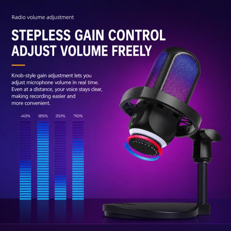 APK001 Microfono a condensatore da tavolo USB con riduzione del rumore tramite intelligenza artificiale, APK001 Desktop Microphone
