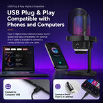 APK001 Microfono a condensatore da tavolo USB con riduzione del rumore tramite intelligenza artificiale, APK001 Desktop Microphone
