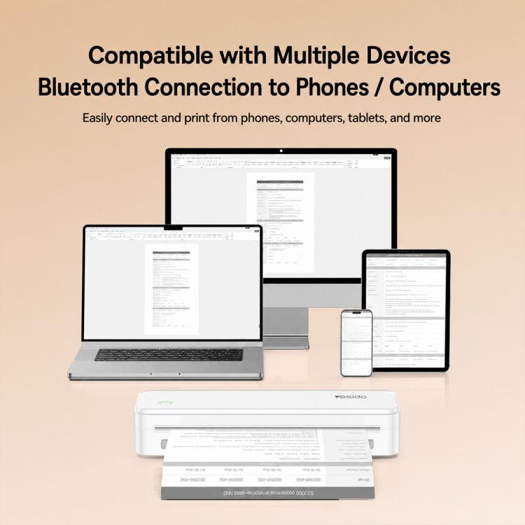 Stampante termica Yesido SP11 A4 con connessione Bluetooth diretta, SP11