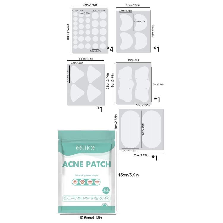 Patch idrocolloidali traspiranti per acne EELHOE