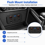 Modifica auto Caricabatterie da auto USB-C a ricarica rapida con voltmetro, Multi-Ports