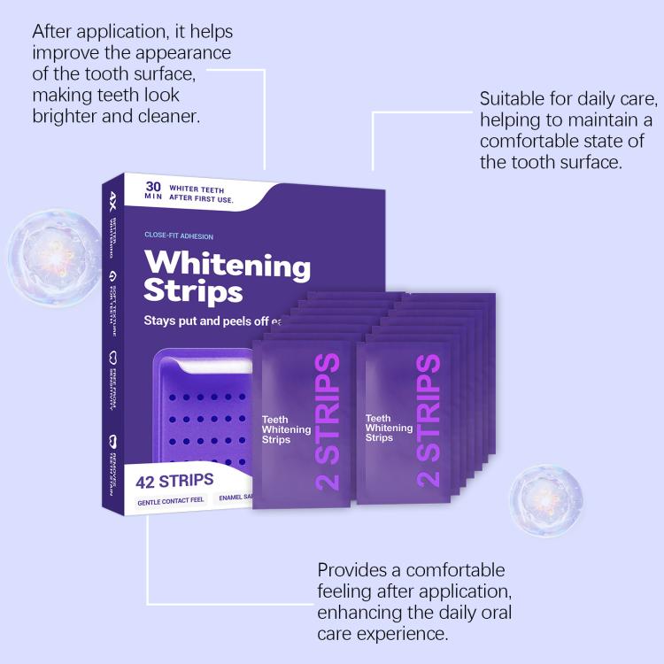 Strisce sbiancanti portatili per denti con menta