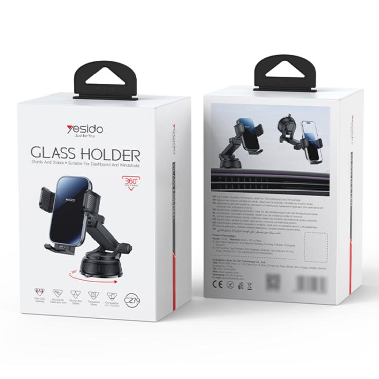 Supporto auto Yesido C279 con ventosa per smartphone