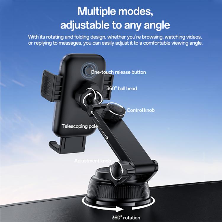 Supporto auto Yesido C279 con ventosa per smartphone