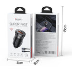 Caricabatterie da auto Yesido Y73 30W doppia porta USB