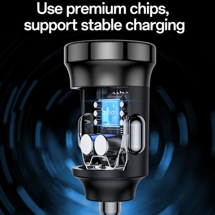 Caricabatterie da auto Yesido Y73 30W doppia porta USB
