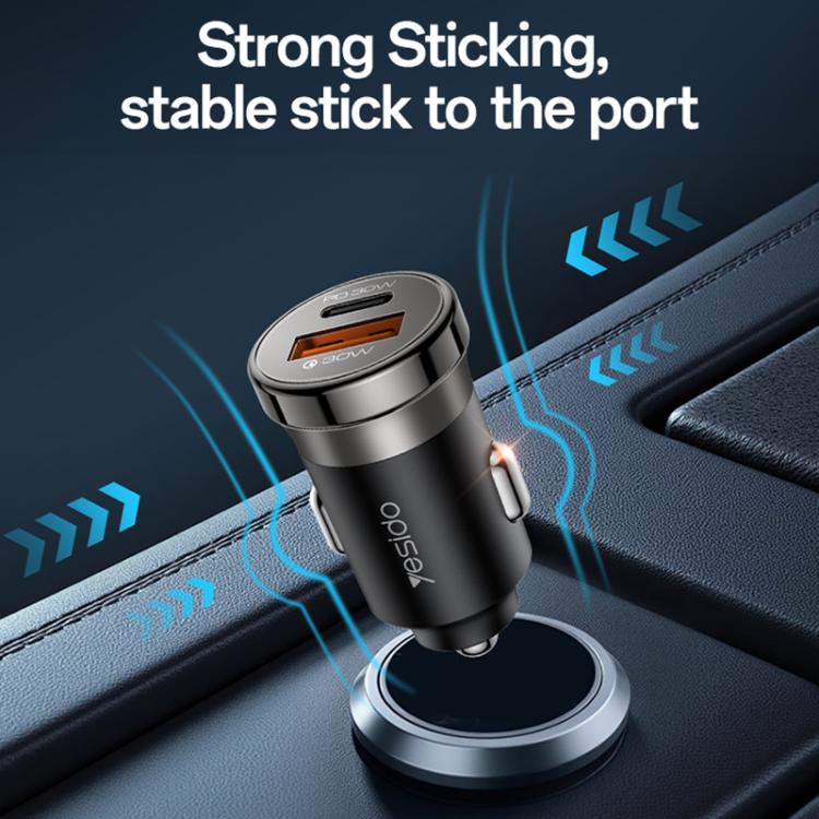 Caricabatterie da auto Yesido Y73 30W doppia porta USB