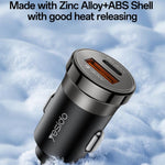 Caricabatterie da auto Yesido Y73 30W doppia porta USB