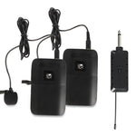 Microfono wireless VHF doppio canale E8 con headset e lavalier