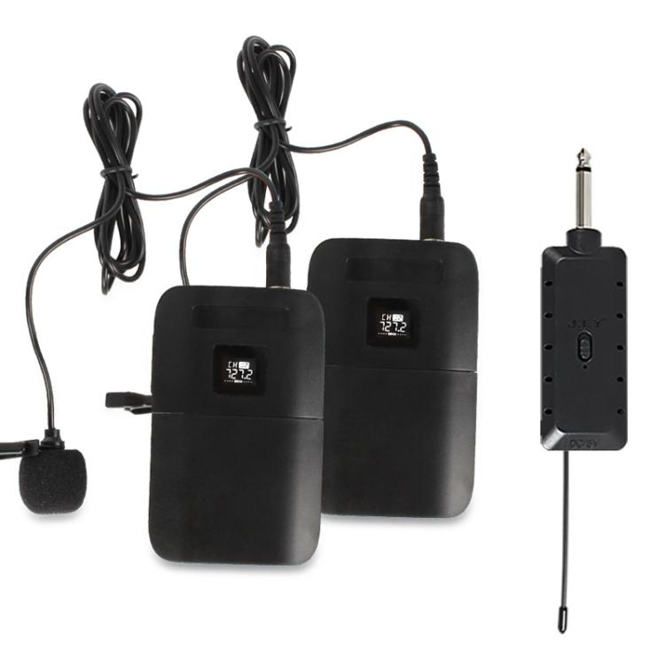 Microfono wireless VHF doppio canale E8 con headset e lavalier