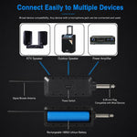 Microfono wireless VHF doppio canale E8 con headset e lavalier