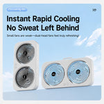 Ventilatore da tavolo doppia testa F8 con ricarica Type-C