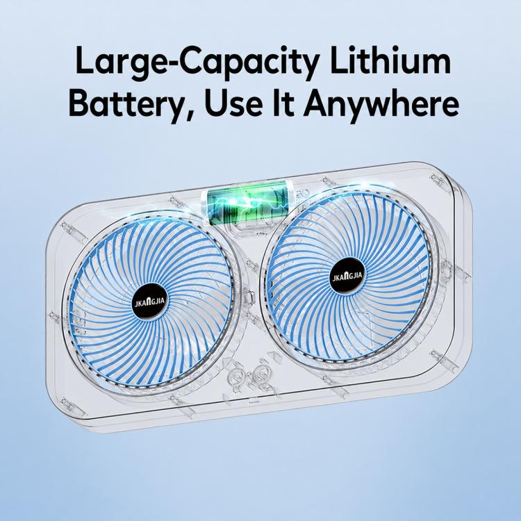 Ventilatore da tavolo doppia testa F8 con ricarica Type-C