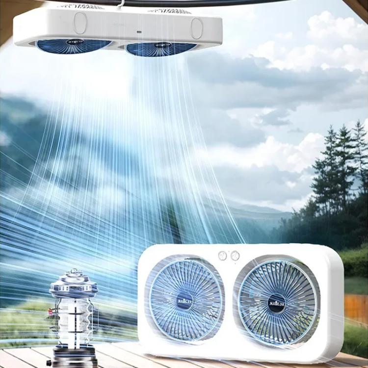 Ventilatore da tavolo doppia testa F8 con ricarica Type-C