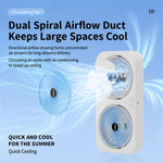 Ventilatore da tavolo doppia testa F8 con ricarica Type-C