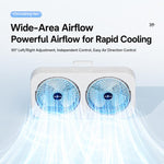 Ventilatore da tavolo doppia testa F8 con ricarica Type-C