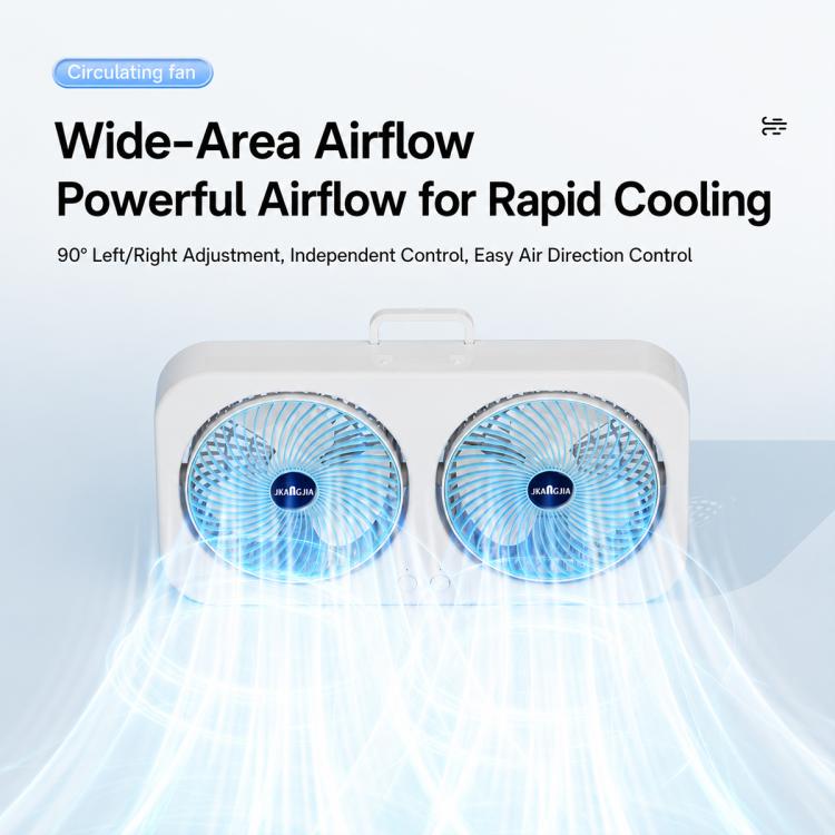 Ventilatore da tavolo doppia testa F8 con ricarica Type-C