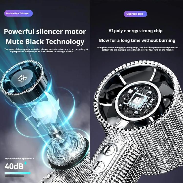 Ventilatore portatile ad alta velocità S5 con strass